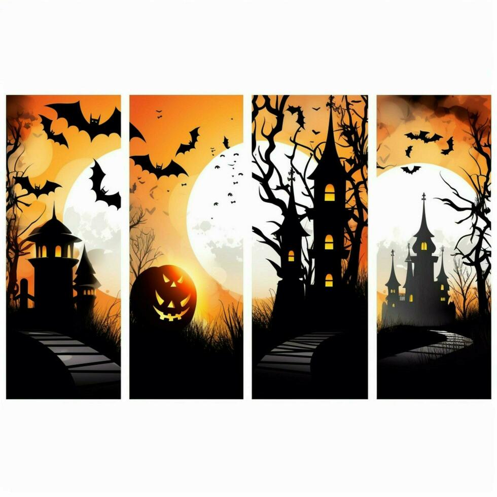 halloween flyers with white background high quality photo