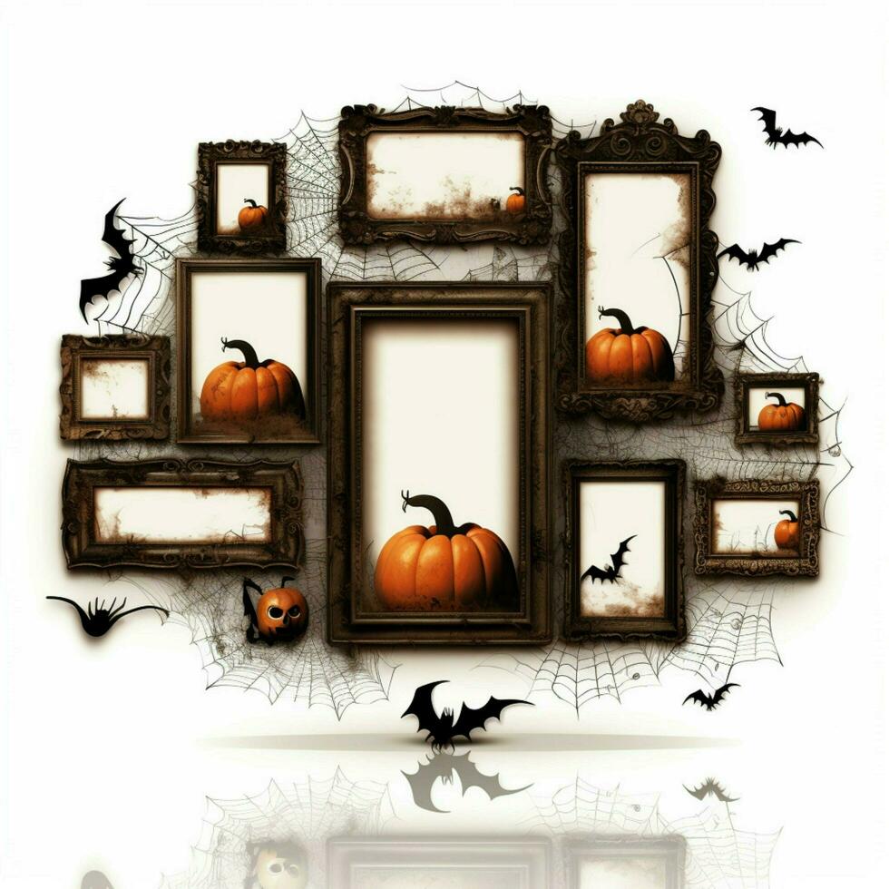 halloween frames with white background high quality photo