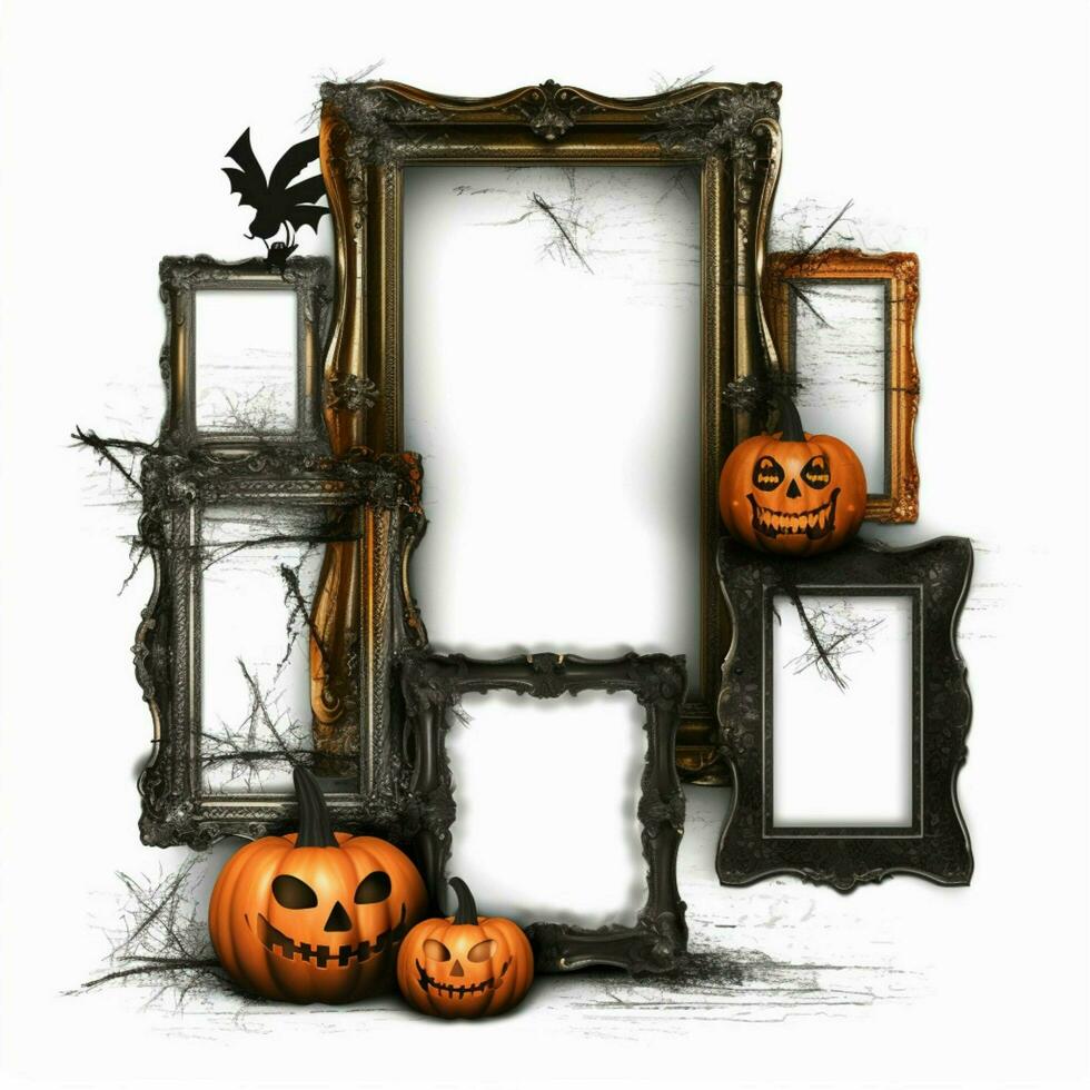 halloween frames with white background high quality photo