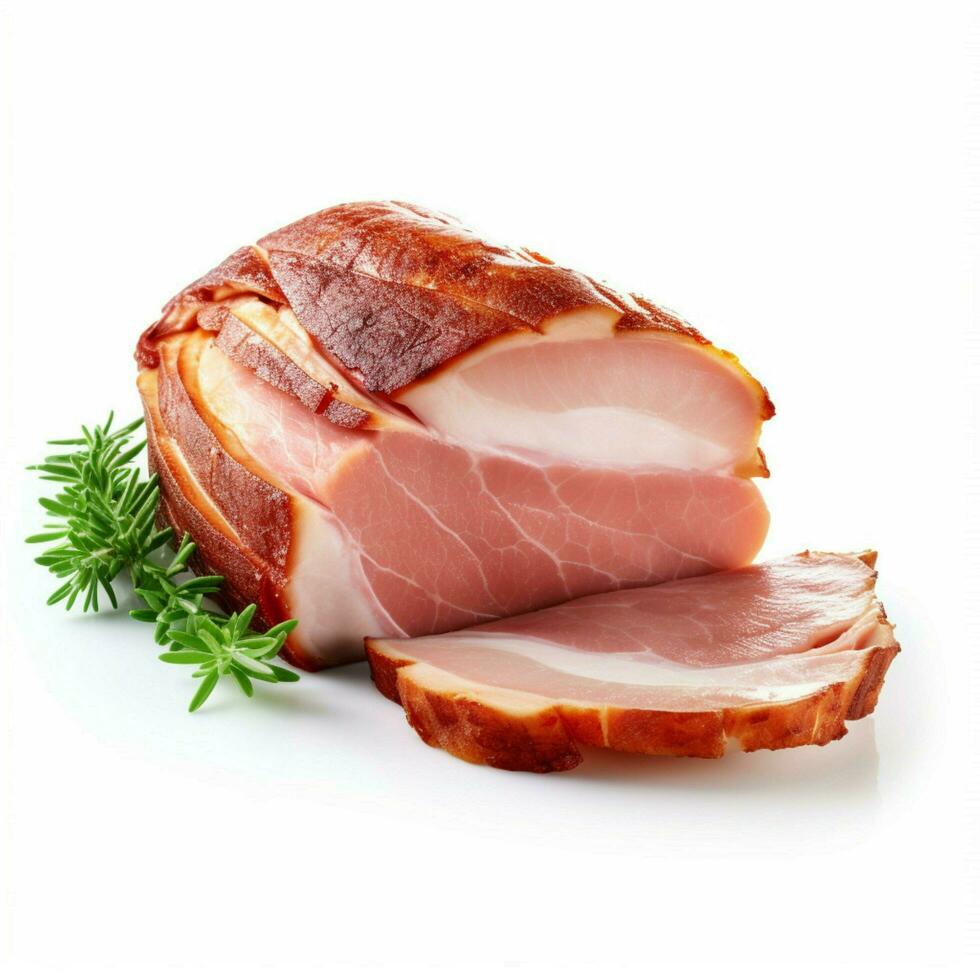 ham with white background high quality ultra hd photo