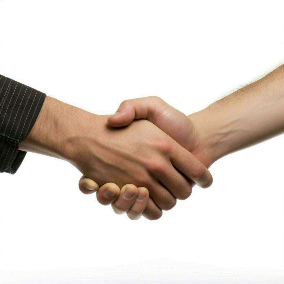 handshake with white background high quality ultra photo