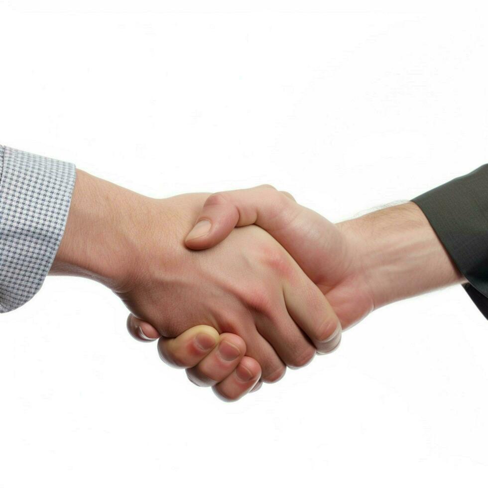 handshake with white background high quality ultra photo