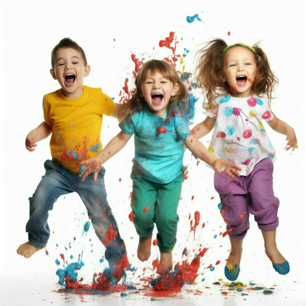 happy childern day with white background high quality photo