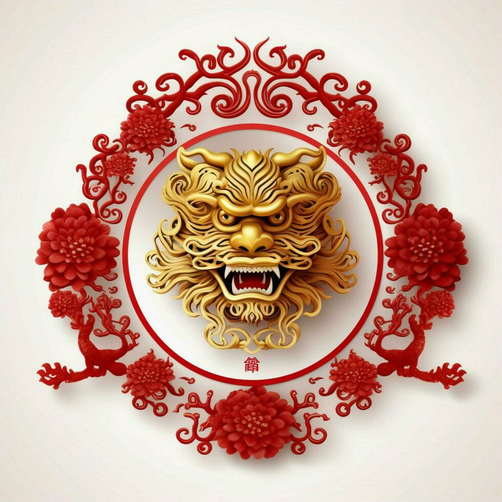 happy chinese new year with white background high photo