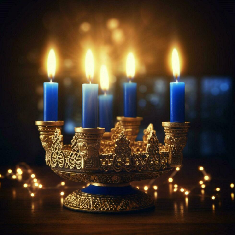happy hanukkah high quality 4k ultra hd hdr photo