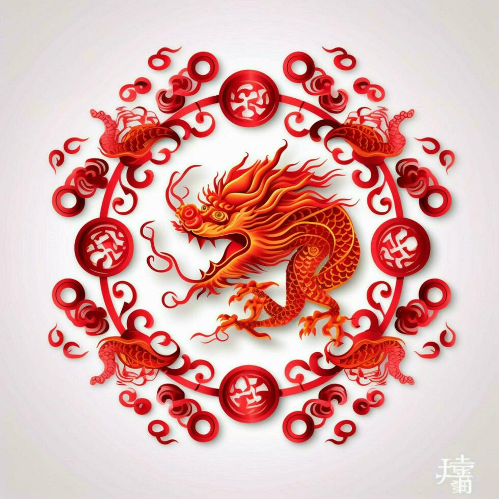 happy chinese new year with white background high photo