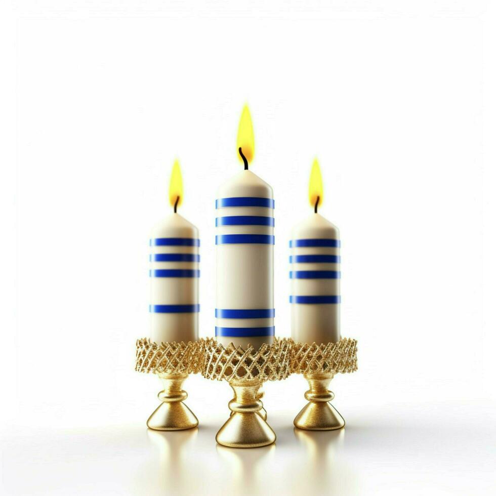 happy hanukkah with white background high quality photo