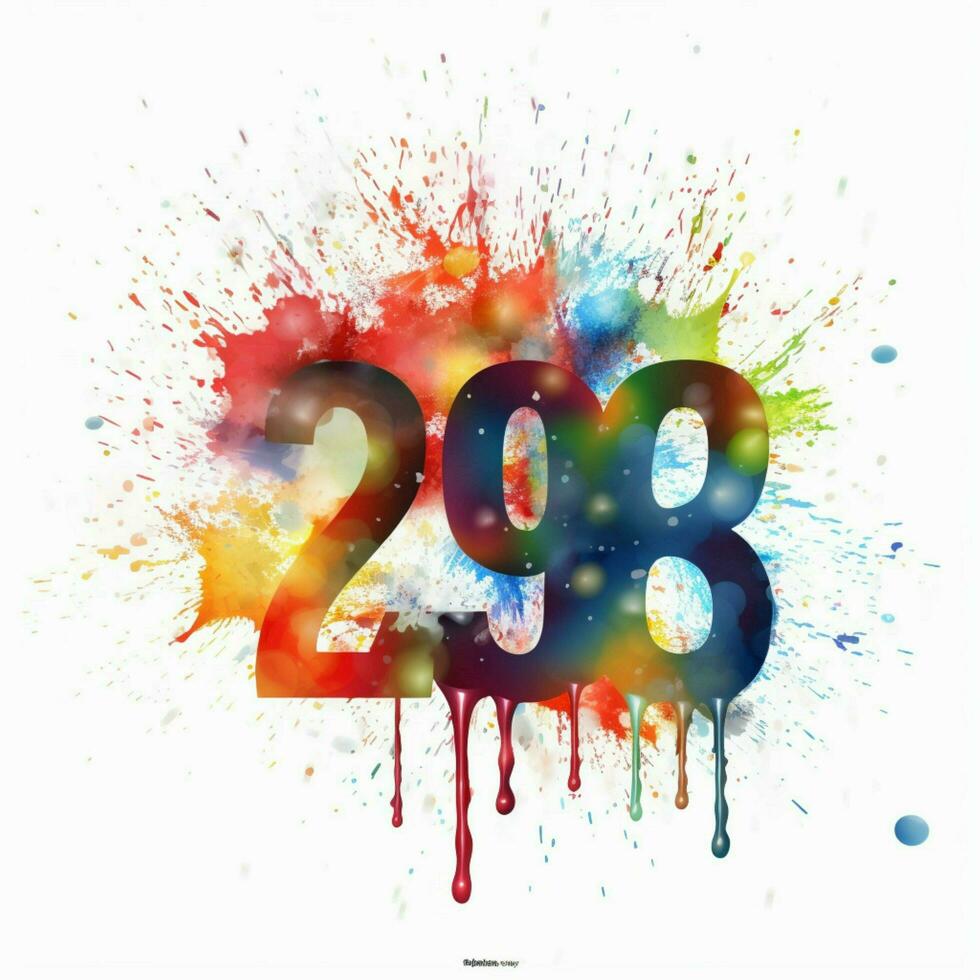 happy new year backgrounds with white background photo