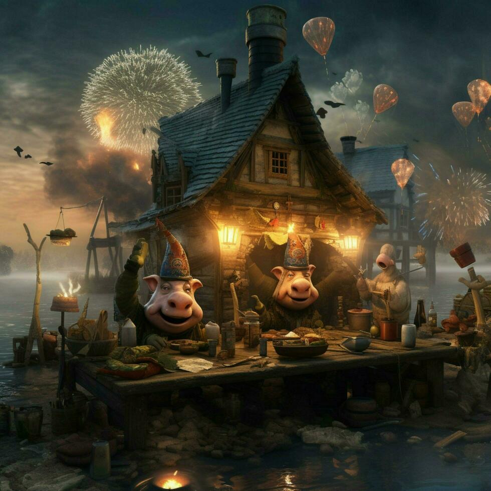 happy new year friends high quality 4k ultra hd photo
