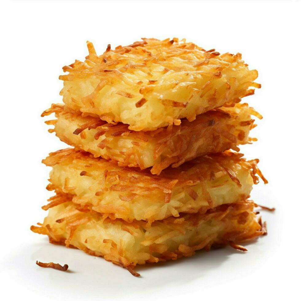 hash browns with white background high quality ultra photo