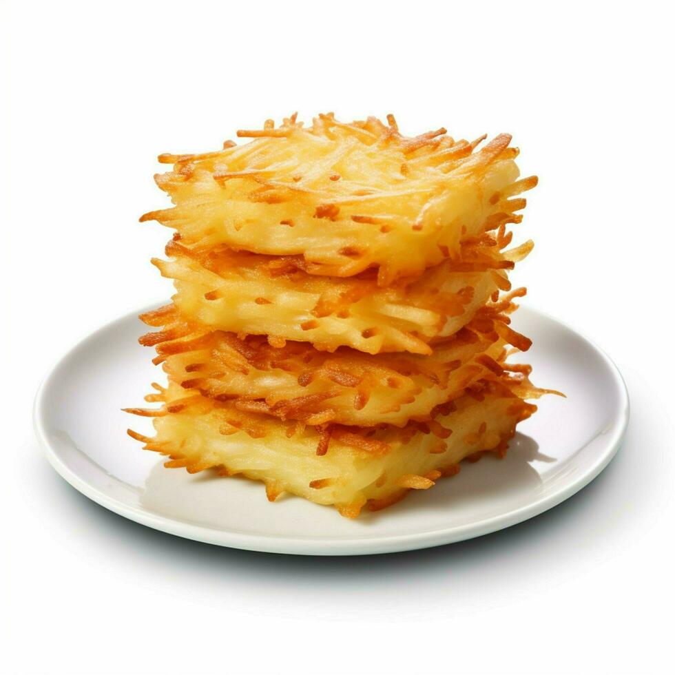 hash browns with white background high quality ultra photo