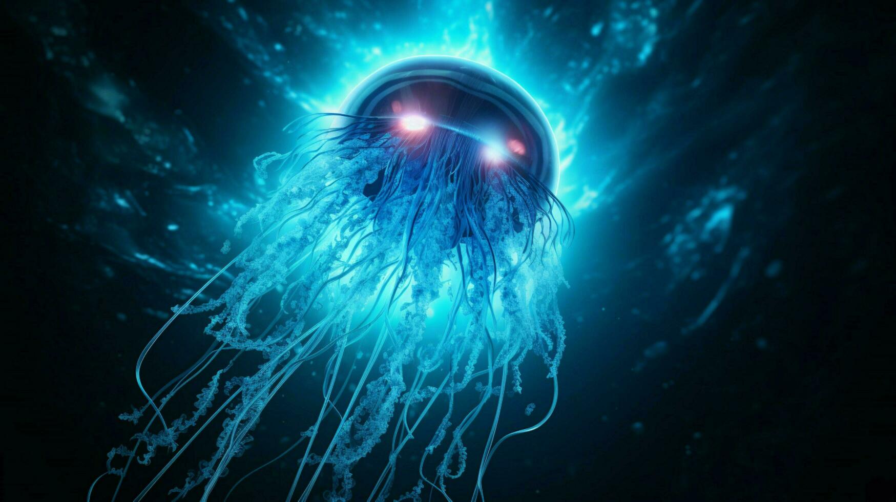 hd fondo de pantalla neón brillante azur Medusa congelado foto