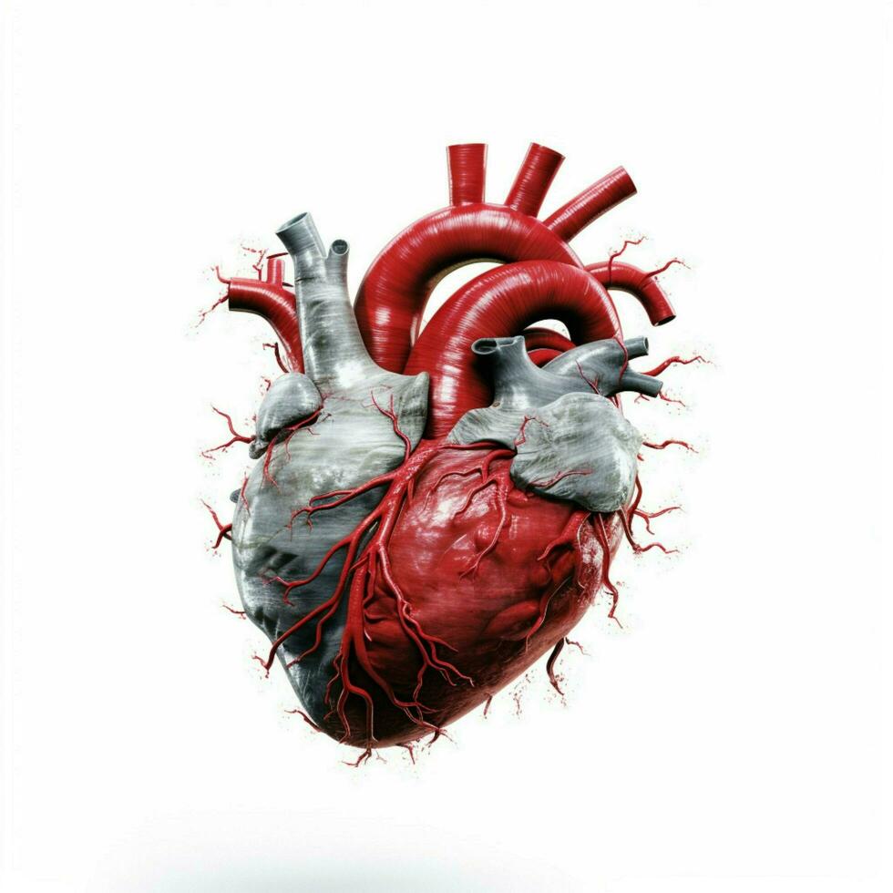 heart with white background high quality ultra hd photo
