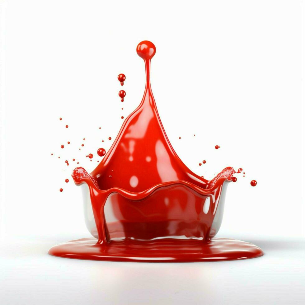 ketchup with white background high quality ultra hd photo