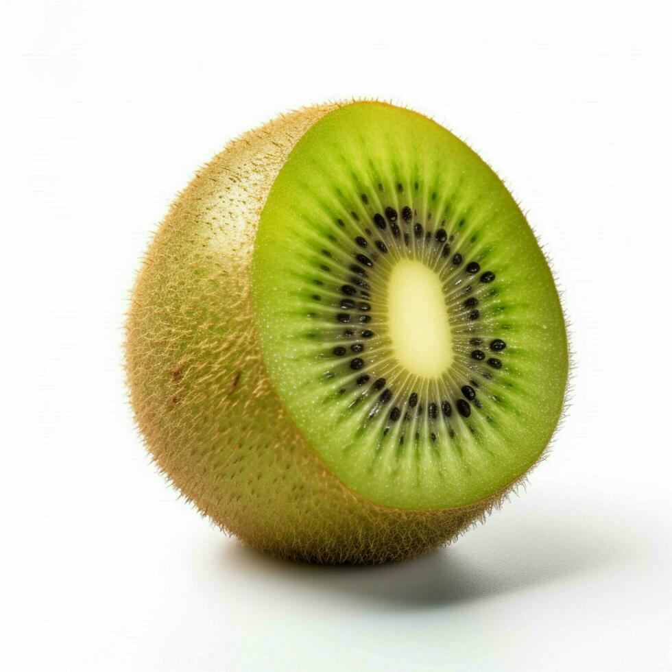 kiwi con blanco antecedentes alto calidad ultra hd foto