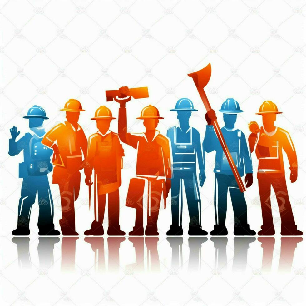 labour day clip art with white background high quality photo