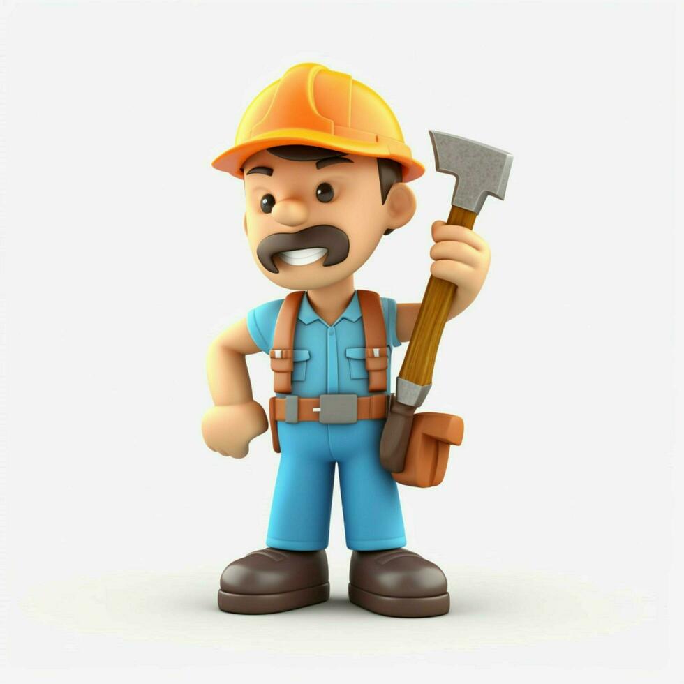 labour day worker with white background high quality photo