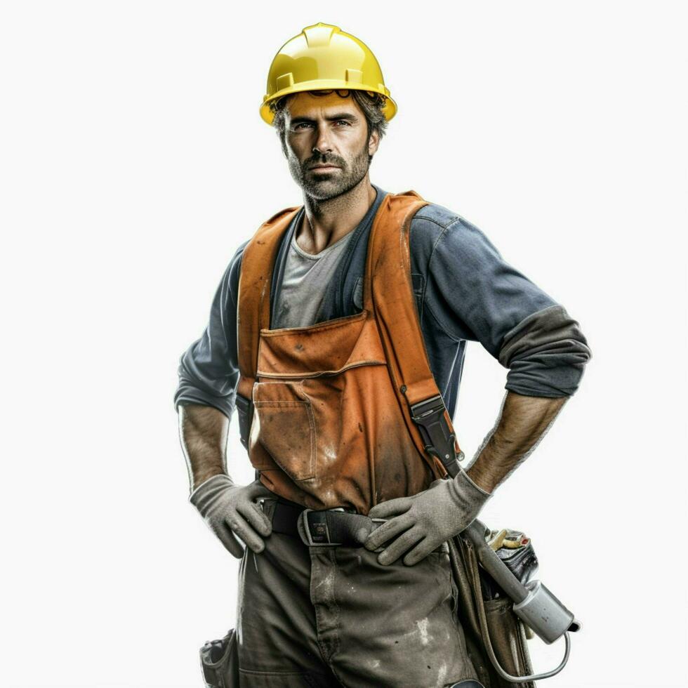 labour day worker with white background high quality photo