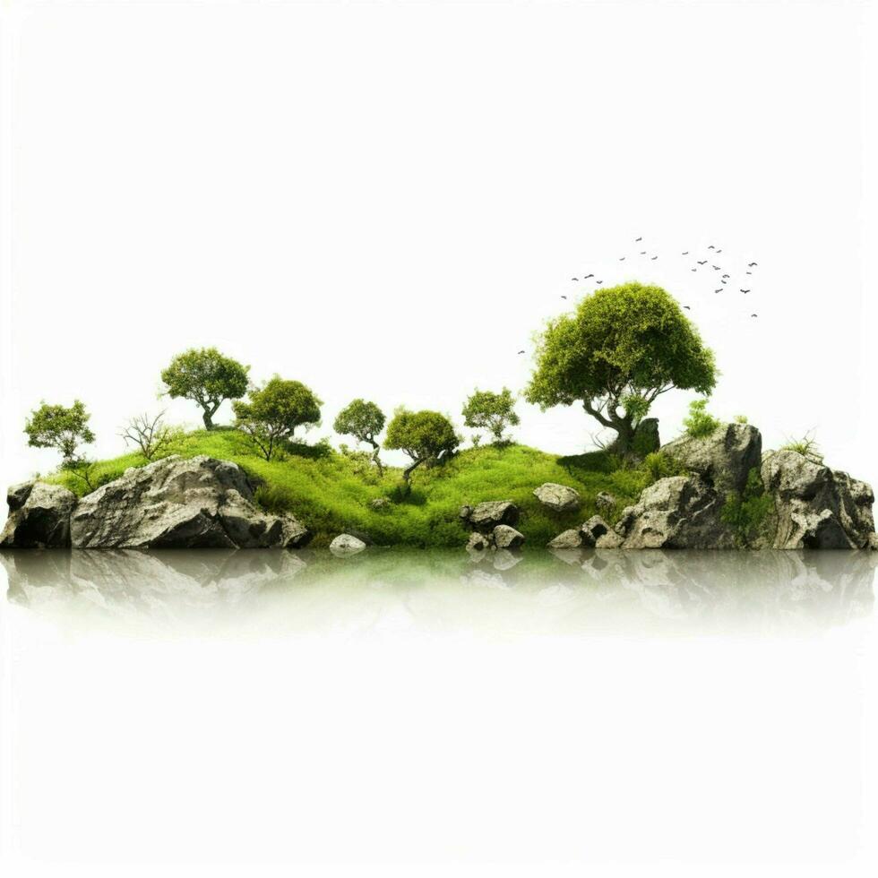 land scaping with white background high quality ultra photo