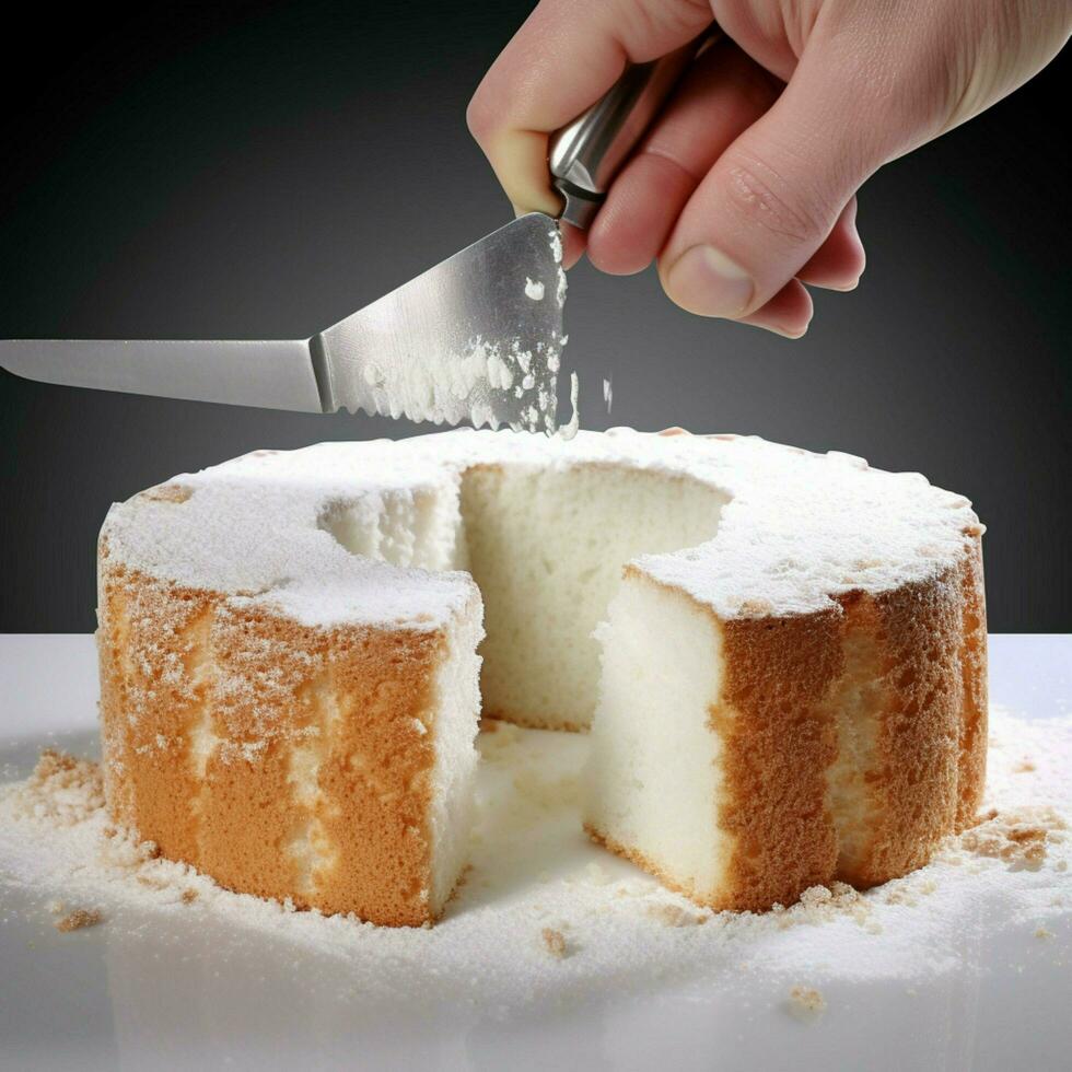 making Angel Food Cake with low sugar ingredients photo