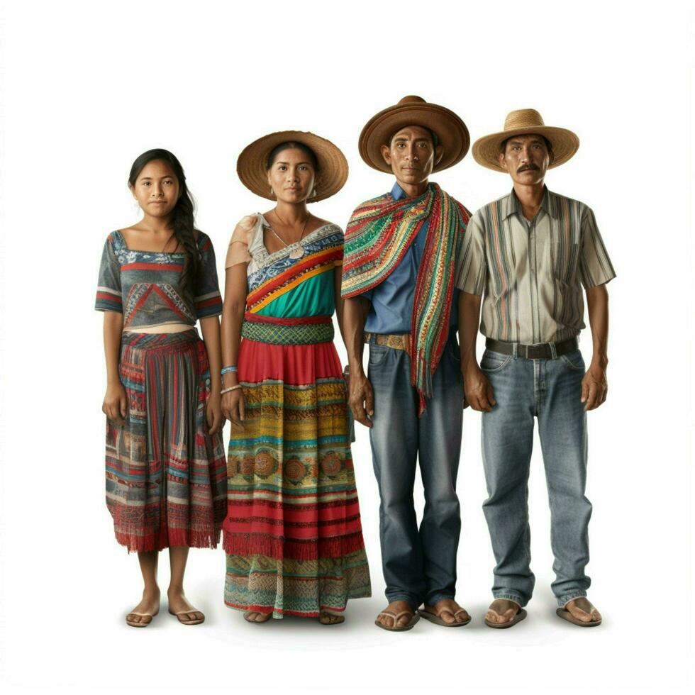 maxican people with white background high quality photo