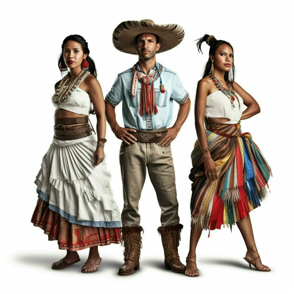 maxican people with white background high quality photo