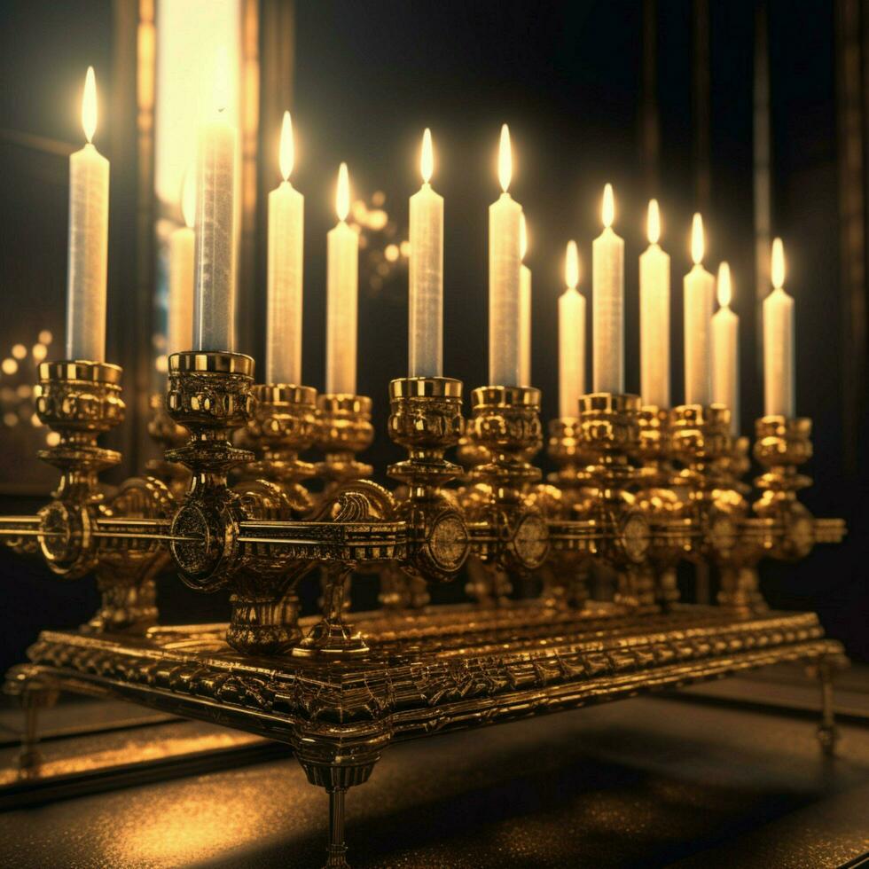 menorah high quality 4k ultra hd hdr photo