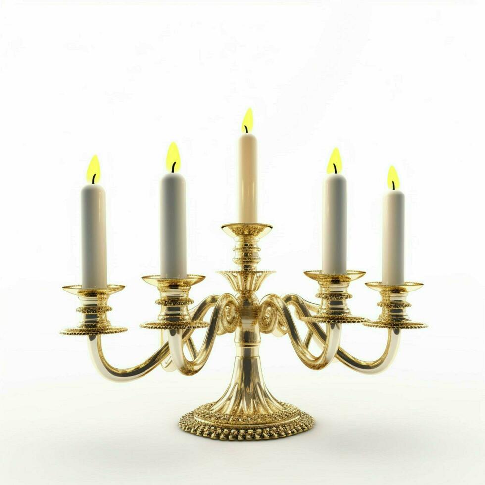 menorah with white background high quality ultra hd photo