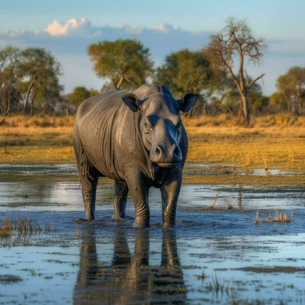 nacional animal de Botswana alto calidad 4k ultra foto