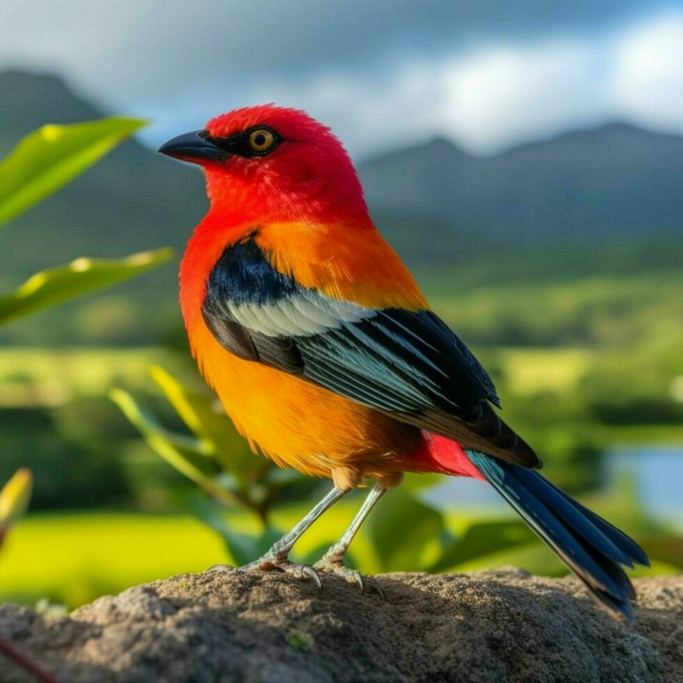 national bird of Mauritius high quality 4k ultra photo