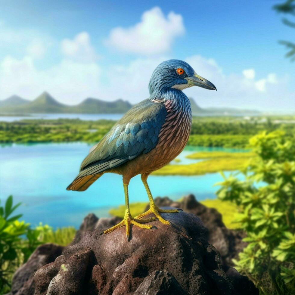 national bird of Mauritius high quality 4k ultra photo