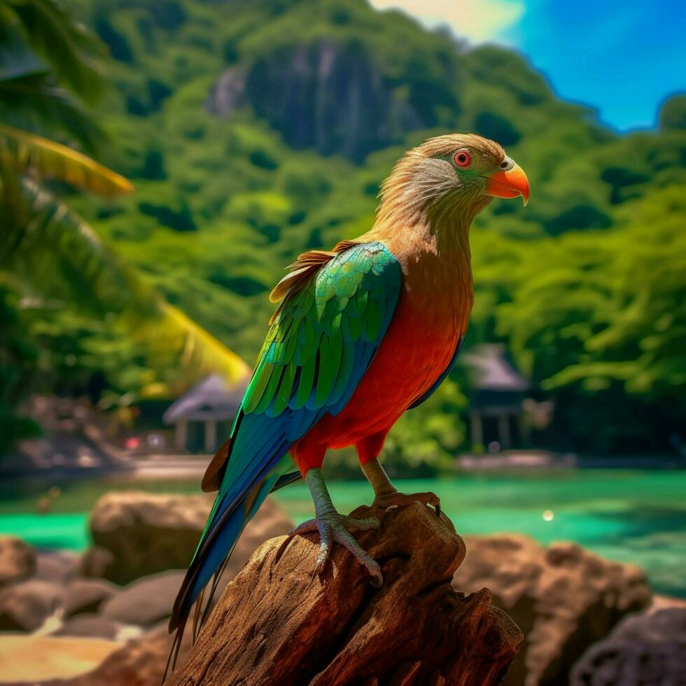 national bird of Seychelles high quality 4k ultr photo