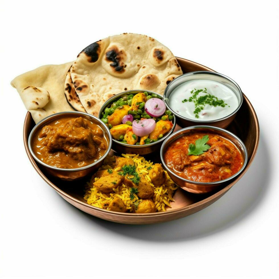 photo of Indian food with no background with white