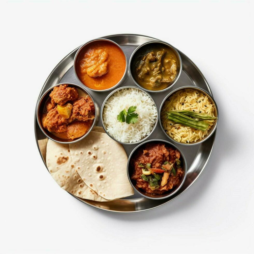 photo of Indian food with no background with white