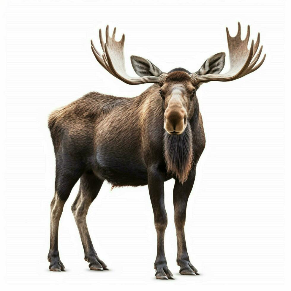 photo of Moose with no background with white back