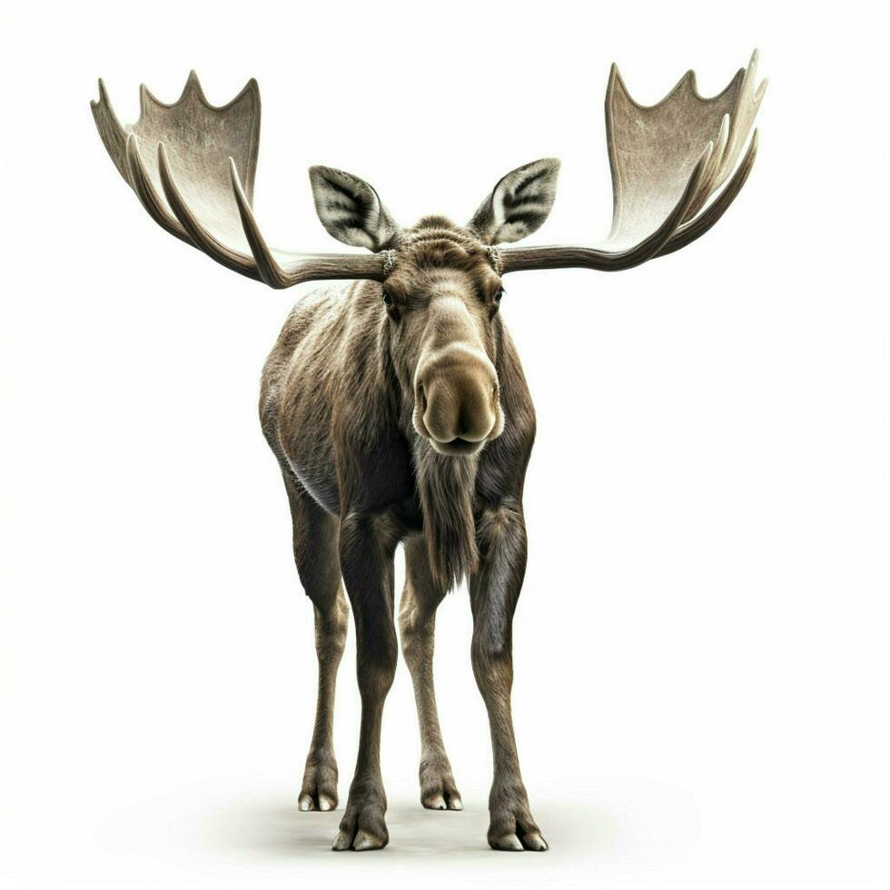 photo of Moose with no background with white back