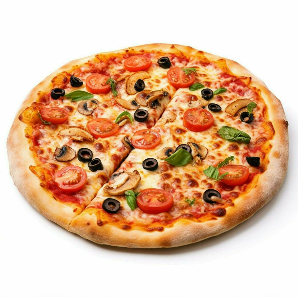photo of Pizza with no background with white back