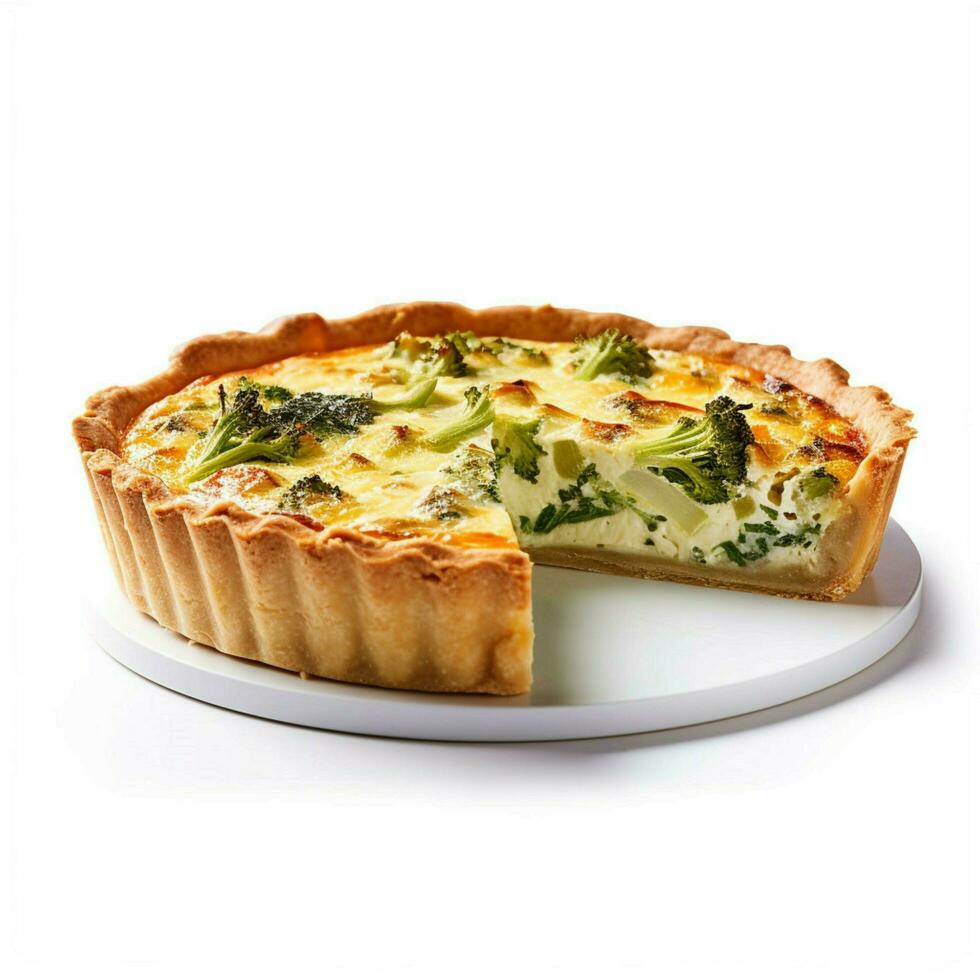 photo of Quiche with no background with white back