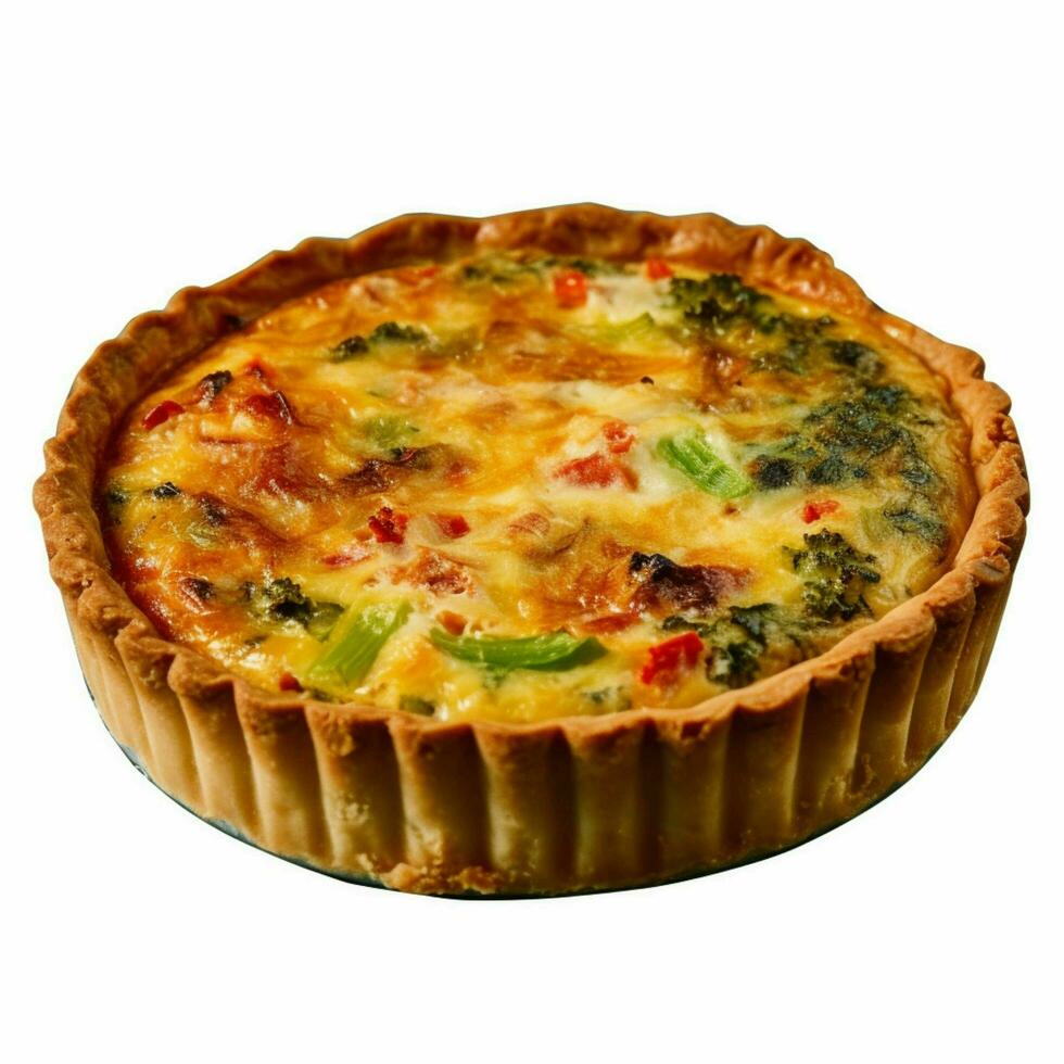 photo of Quiche with no background with white back