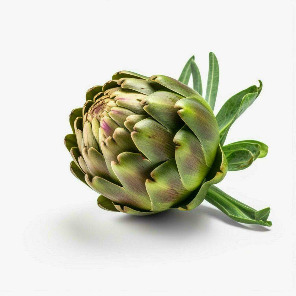 photo of artichoke with no background with white ba