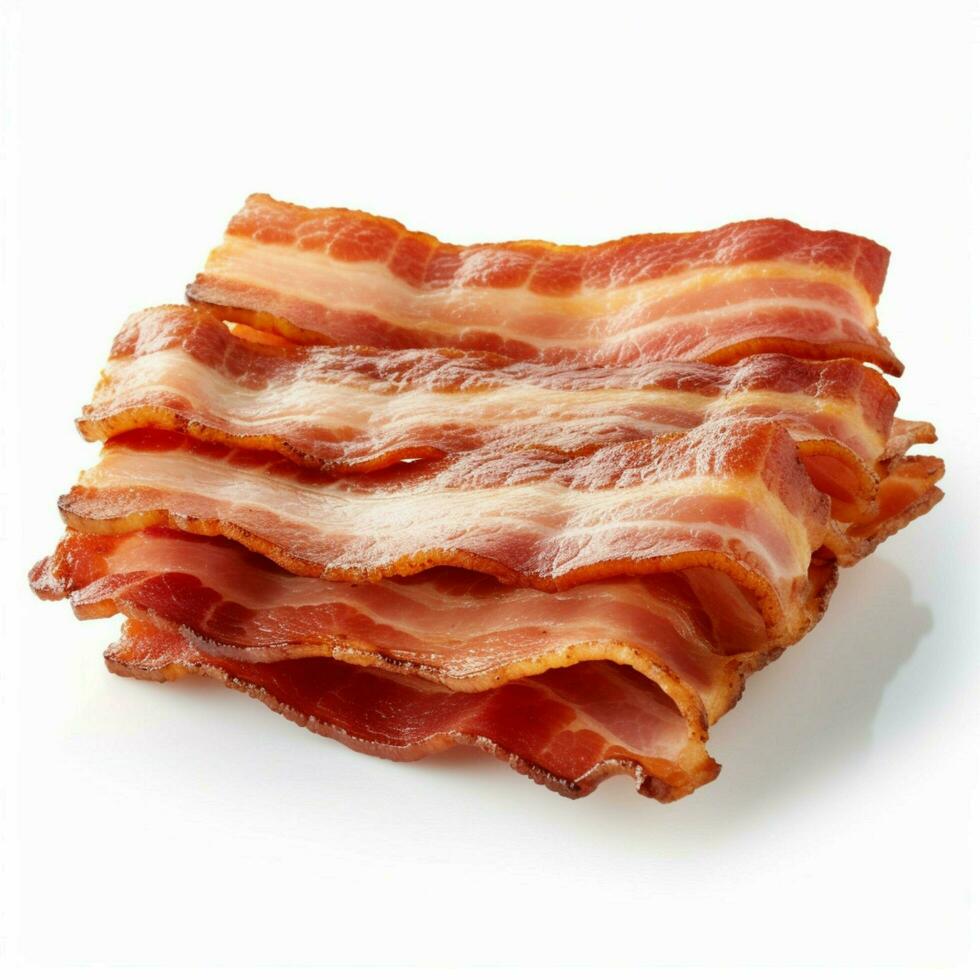 photo of bacon with no background with white back