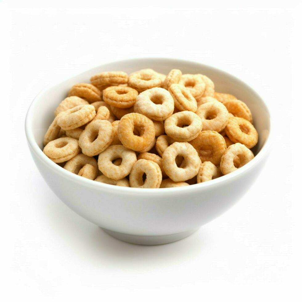 photo of cereal with no background with white back
