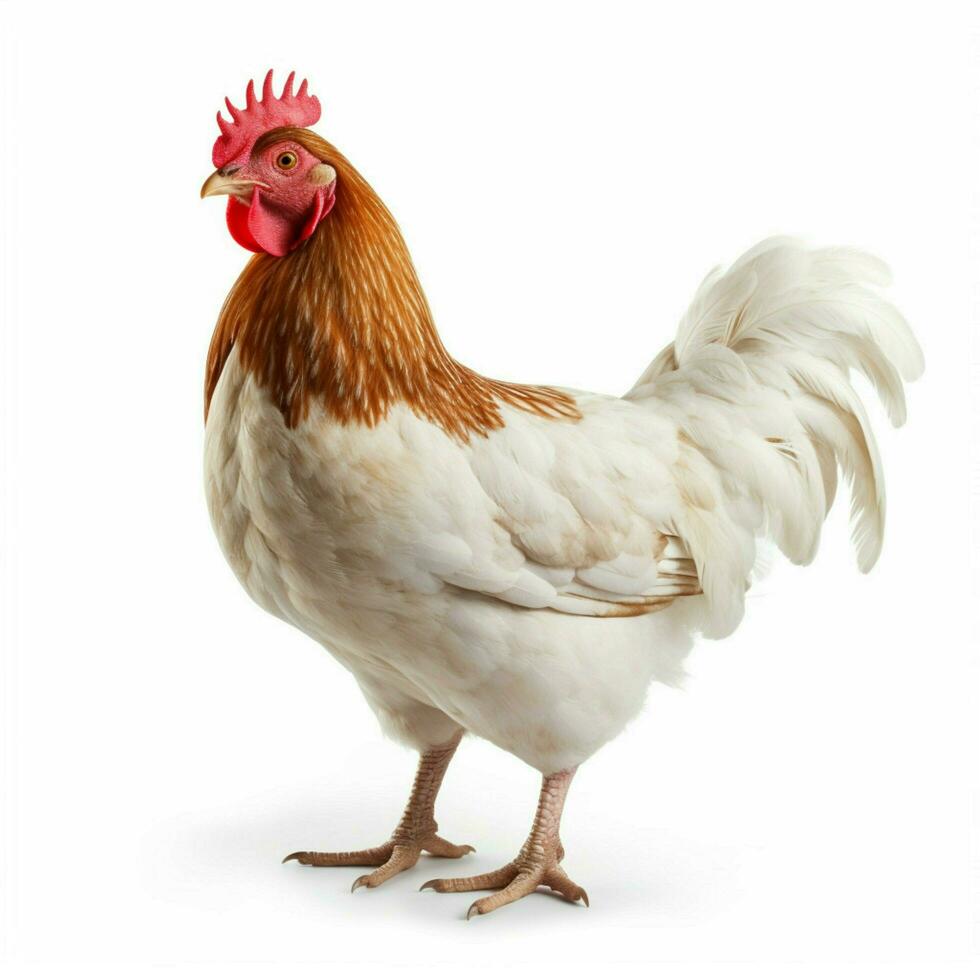 photo of chicken with no background with white back