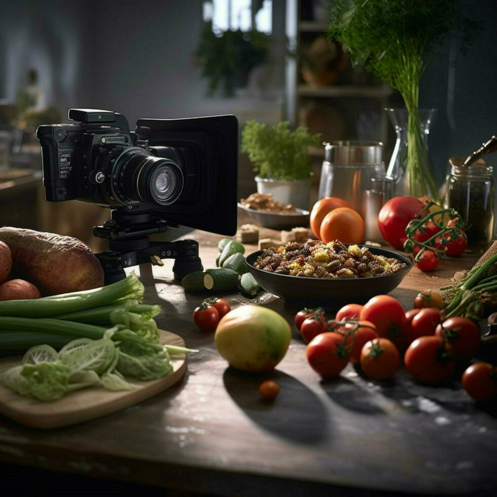 fotorrealista profesional comida comercial fotografía foto