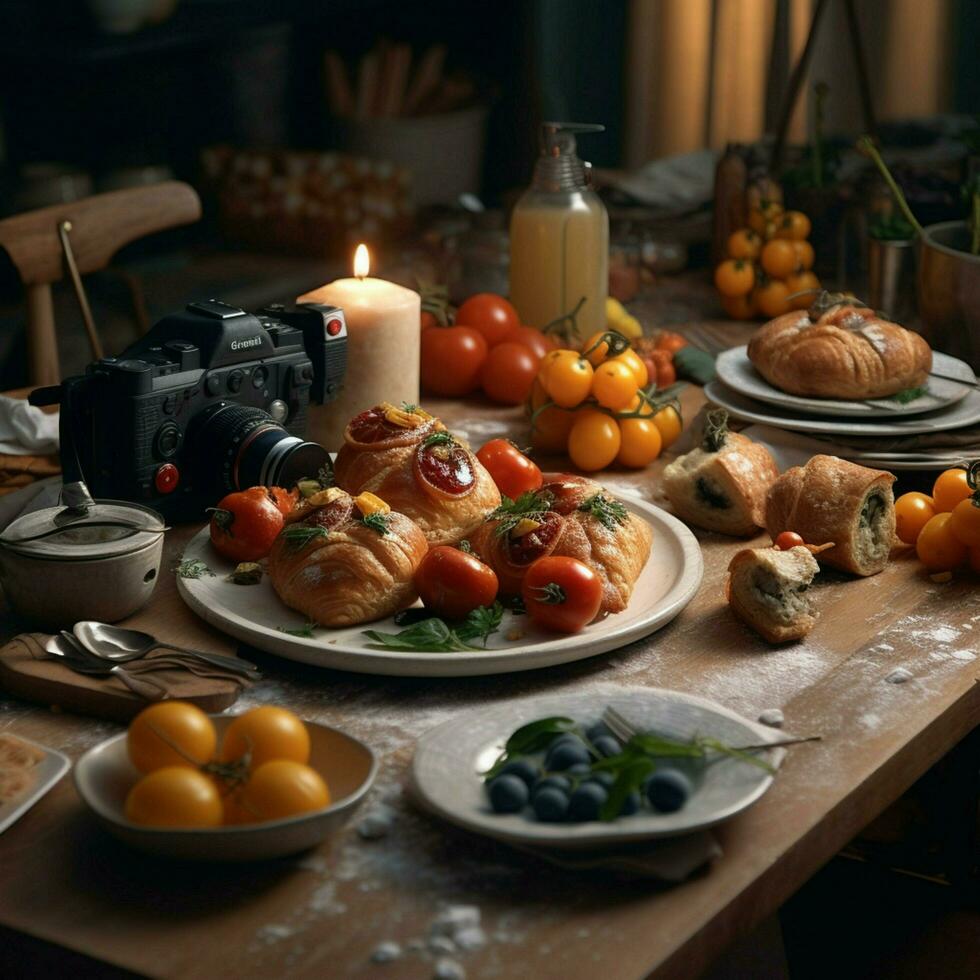 fotorrealista profesional comida comercial fotografía foto