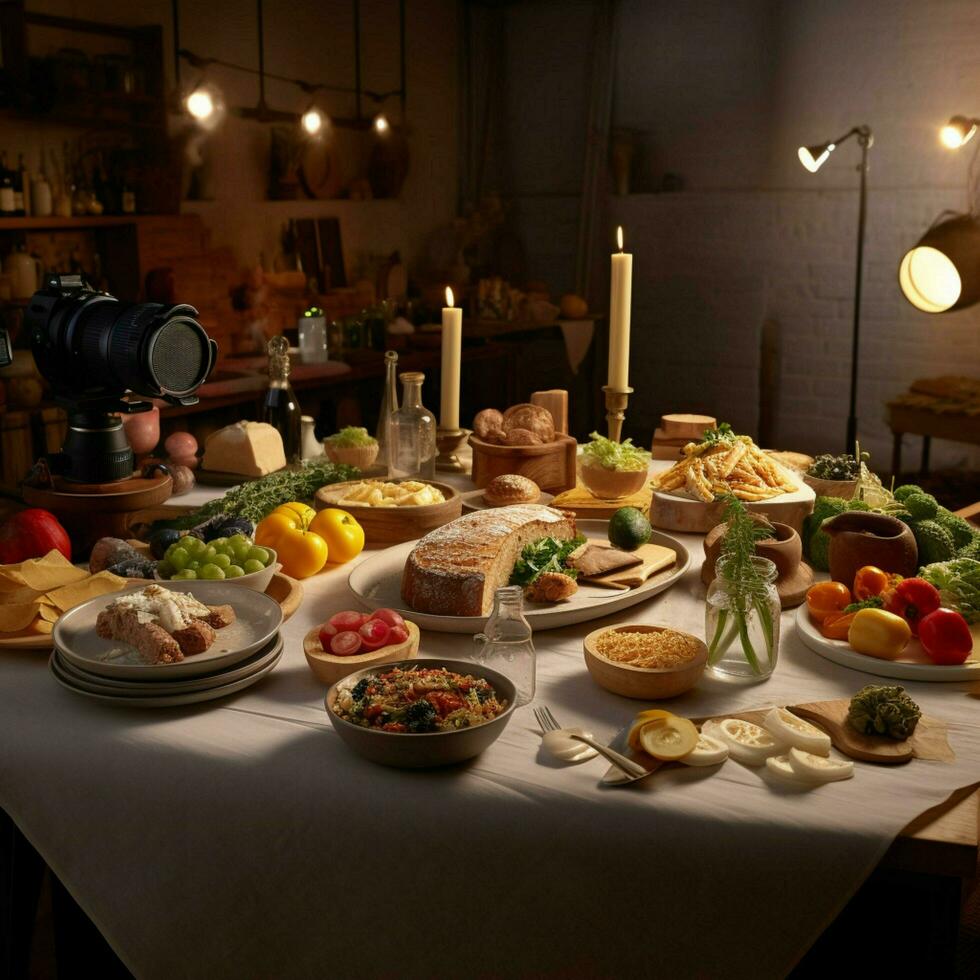 fotorrealista profesional comida comercial fotografía foto