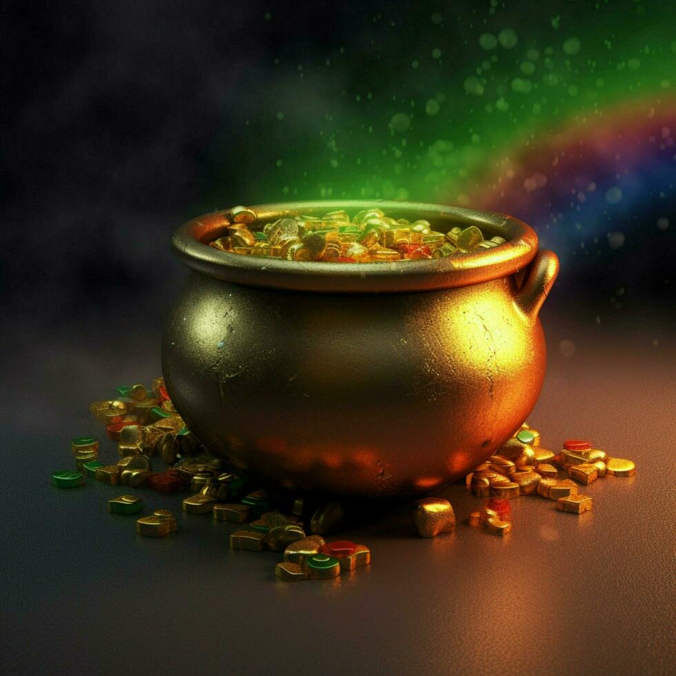 pot of gold high quality 4k ultra hd hdr photo