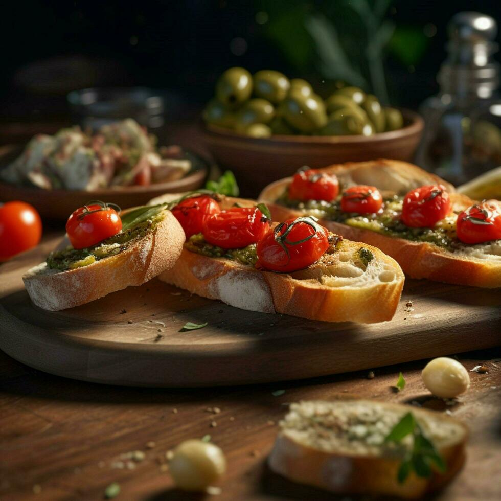 product shots of Bruscetta high quality 4k ultra 30673381 Stock Photo ...