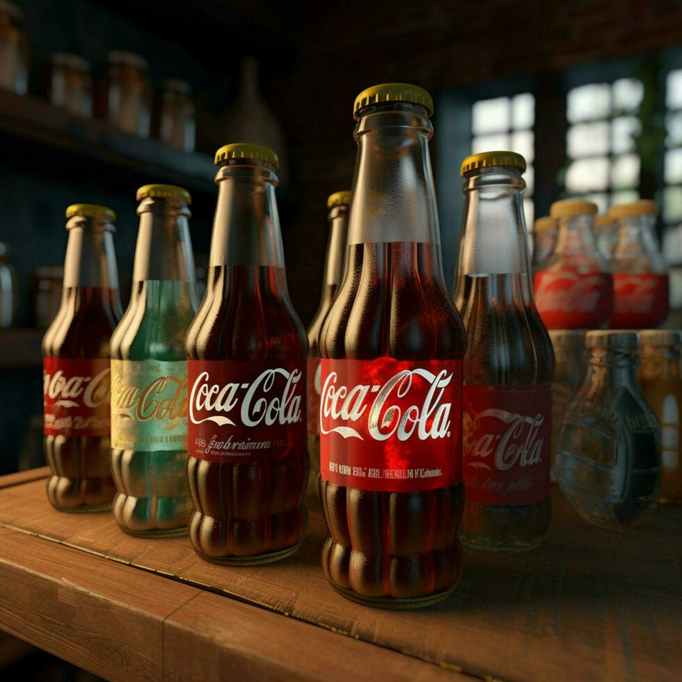 product shots of Coca-Cola BlaK high quality 4k photo