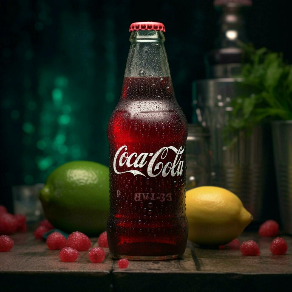 product shots of Coca-Cola Raspberry high qualit photo